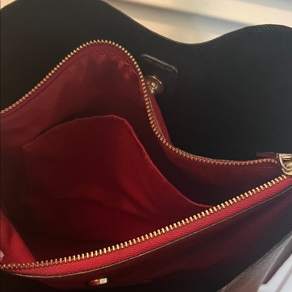 Coach dark brown and Black Crossbody and shoulder Bag 13”x12” - Picture 8 of 15